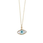 Del Corso Evil Eye Necklace – 9K Gold with Zircon – Lightweight [Weight] – Perfect for Women – Hypoallergenic & Durable – Stylish Protective Charm for Everyday Elegance and Special Occasions - Necklace - British D'sire
