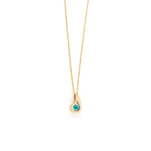 Del Corso Evil Eye Necklace – 9K Yellow Gold with Zircon – Lightweight 1.3 g – Perfect for Women – Hypoallergenic & Durable – Stylish Protective Jewelry with Cultural Significance for Everyday Wear and Special Occasions Secondary image