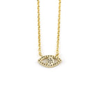 Del Corso Evil Eye Necklace – Sterling Silver Yellow Gold Plated with Zircon – Lightweight– Perfect for Women – Hypoallergenic & Durable – Stylish Protective Jewelry with Spiritual and Cultural Significance for Everyday and Special Occasions - Necklaces & Pendants - British D'sire