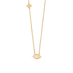 Del Corso Evil Eye Necklace with Cross – 14K Yellow Gold with Enamel – Perfect for Women – Hypoallergenic & Durable – Spiritual Protective Jewelry for Daily Elegance and Special Occasions - Necklace - British D'sire