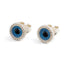 Del Corso Evil Eye Stud Earrings – 925 Sterling Silver, Lightweight 1g Handmade Protection Jewelry for Women, Minimalist Blue Eye Symbol Earrings to Ward Off Negativity - Stud Earrings - British D'sire