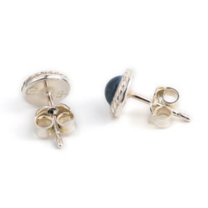 Del Corso Evil Eye Stud Earrings – 925 Sterling Silver, Lightweight 1g Handmade Protection Jewelry for Women, Minimalist Blue Eye Symbol Earrings to Ward Off Negativity - Stud Earrings - British D'sire