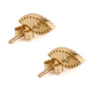 Del Corso Evil Eye Stud Earrings – 9K Solid Gold, 1cm Lightweight 1.5g Studs for Women – Handmade Greek Jewelry with Spiritual Symbolism for Daily Protection and Elegant Minimalist Style Secondary image