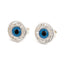 Del Corso Meander Evil Eye Stud Earrings – 925 Sterling Silver, 0.8 cm, Lightweight 1.5g Greek Protection Jewelry for Women, Handmade Minimalist Blue Eye Studs to Ward Off Negativity - Earrings - British D'sire