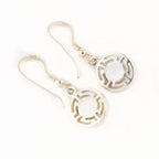 Del Corso Meandros Evil Eye Earrings – 925 Sterling Silver, 1.1 cm, 2g Lightweight Greek Key Studs for Women, Handmade Protection Jewelry to Ward Off Negativity and Enhance Style - Earrings - British D'sire