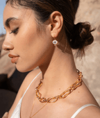 Del Corso Ottoman Hands Alara Pink Evil Eye Drop Earrings – 21ct Gold - Plated Recycled Brass, Handcrafted Jewelry for Women, Protective Symbol with Vibrant Pink Evil Eye & Elegant Design - Earrings - British D'sire