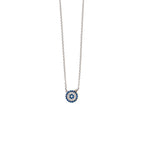 Del Corso Round Evil Eye Necklace – Sterling Silver 925 – Lightweight 2.6 g – Perfect for Women – Hypoallergenic & Durable – Protective Charm with Timeless Design for Everyday Elegance and Special Occasions - Necklaces & Pendants - British D'sire