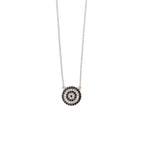 Del Corso Round Evil Eye Necklace – Sterling Silver 925 with Zircon – Lightweight – Perfect for Women and Unisex Wear – Hypoallergenic & Durable – Protective Charm for Elegance and Everyday Style - Necklaces & Pendants - British D'sire