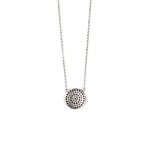 Del Corso Round Evil Eye Necklace – Sterling Silver 925 with Zircon – Lightweight – Perfect for Women and Unisex Wear – Hypoallergenic & Durable – Protective Charm for Elegance and Everyday Style - Necklaces & Pendants - British D'sire