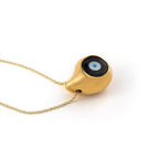 Del Corso Sterling Silver Gold Plated Tear Drop – Evil Eye Necklace – Lightweight– Perfect for Women – Hypoallergenic & Durable – Elegant Protective Jewelry with a Unique Design for Everyday Wear and Special Occasions - Necklaces & Pendants - British D'sire
