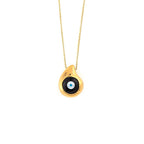 Del Corso Sterling Silver Gold Plated Tear Drop – Evil Eye Necklace – Lightweight– Perfect for Women – Hypoallergenic & Durable – Elegant Protective Jewelry with a Unique Design for Everyday Wear and Special Occasions - Necklaces & Pendants - British D'sire