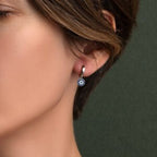 Del Corso Yianni Jewelry Eye Hoop Earrings – 925 Sterling Silver, 2.4 cm Length, 3.8 g – Handmade Evil Eye Hoops for Women, Protective Symbolic Jewelry, Lightweight, Hypoallergenic, Artisan Crafted in Greece - Earrings - British D'sire