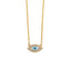 Del Corso Zircon Evil Eye Necklace – 9K Gold – Lightweight 1.4 g – Perfect for Women – Hypoallergenic & Durable – Elegant Protective Charm for Daily Wear and Special Occasions - Necklace - British D'sire