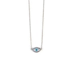 Del Corso Zirconia Evil Eye Necklace – Sterling Silver 925 – Lightweight 2.1 g – Perfect for Women – Hypoallergenic & Durable – Elegant Protective Charm for Daily Wear and Special Occasions - Necklaces & Pendants - British D'sire