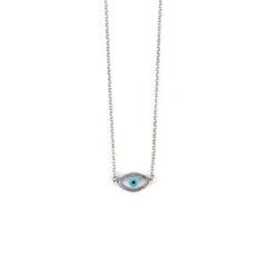 Del Corso Zirconia Evil Eye Necklace – Sterling Silver 925 – Lightweight 2.1 g – Perfect for Women – Hypoallergenic & Durable – Elegant Protective Charm for Daily Wear and Special Occasions - Necklaces & Pendants - British D'sire