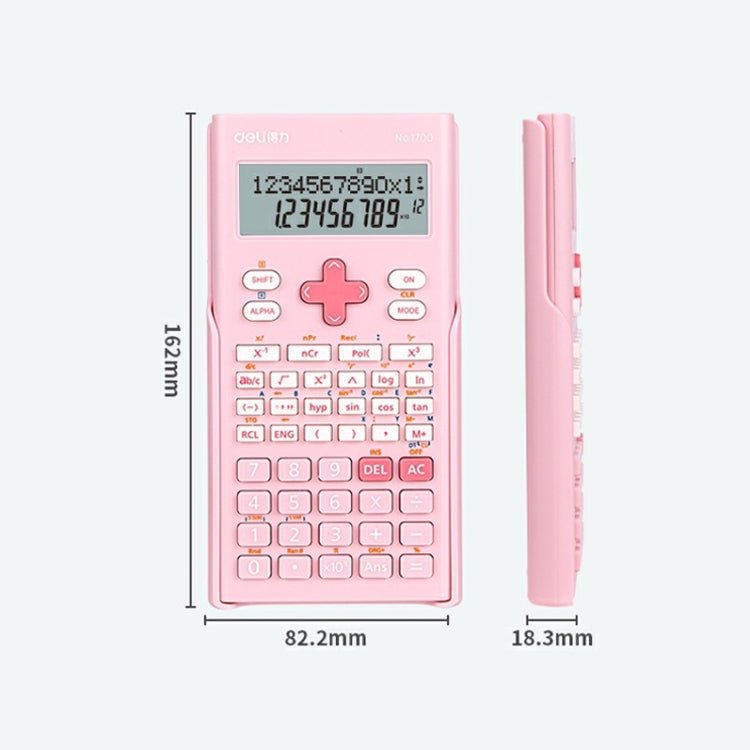 Deli 1700 Scientific Calculator Portable And Cute Student Calculator(Pink) - British D'sire