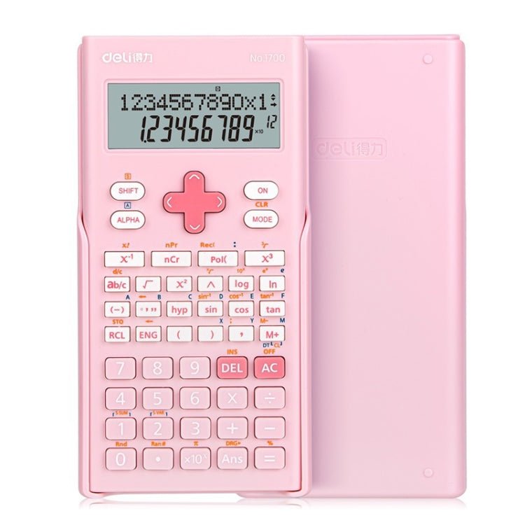 Deli 1700 Scientific Calculator Portable And Cute Student Calculator(Pink) - British D'sire Main image