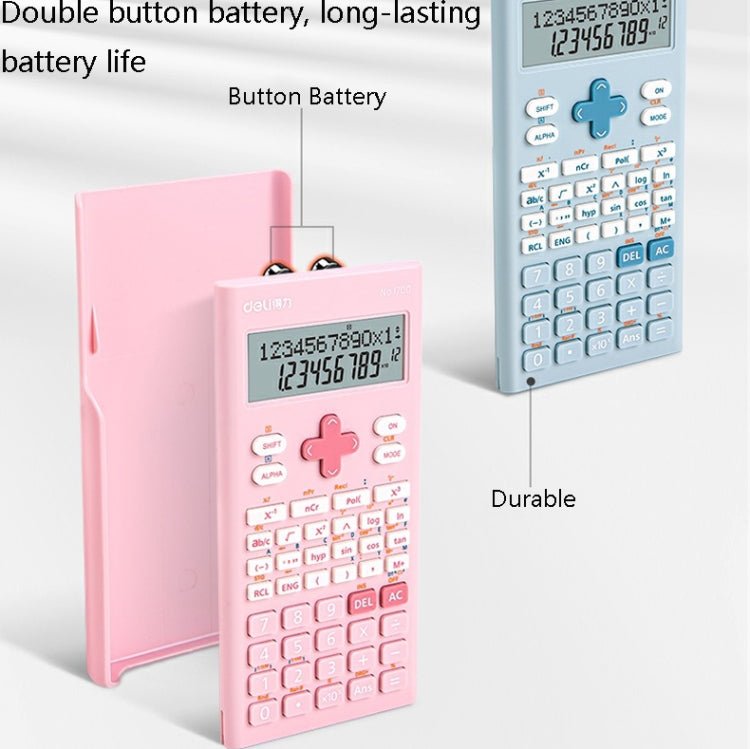 Deli 1700 Scientific Calculator Portable And Cute Student Calculator(White) - British D'sire