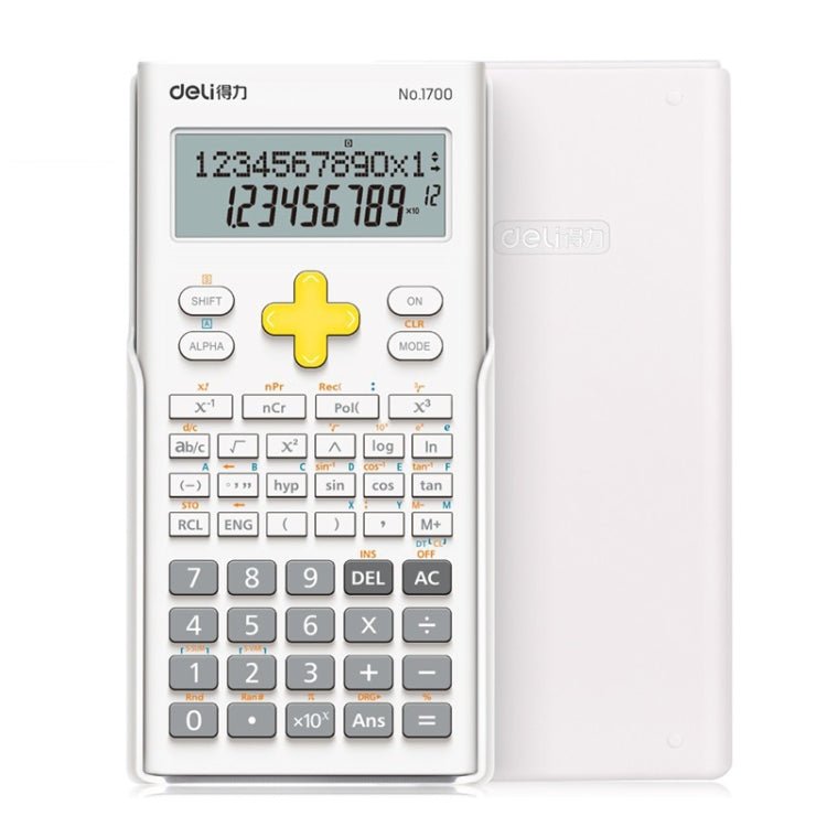 Deli 1700 Scientific Calculator Portable And Cute Student Calculator(White) - British D'sire Main image