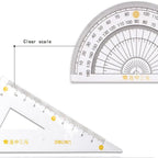 Deli 4 in 1 Student Exam Ruler Four - piece Set Containing Ruler Triangle Protractor - British D'sire