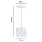 Deli 4326 Three - gear Adjustable Ring USB Charging Desk Lamp with Pen Holder - British D'sire