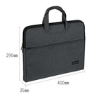 Deli 5590 Portable Briefcase Meeting Record Storage Bag Computer Bag(Black) - British D'sire