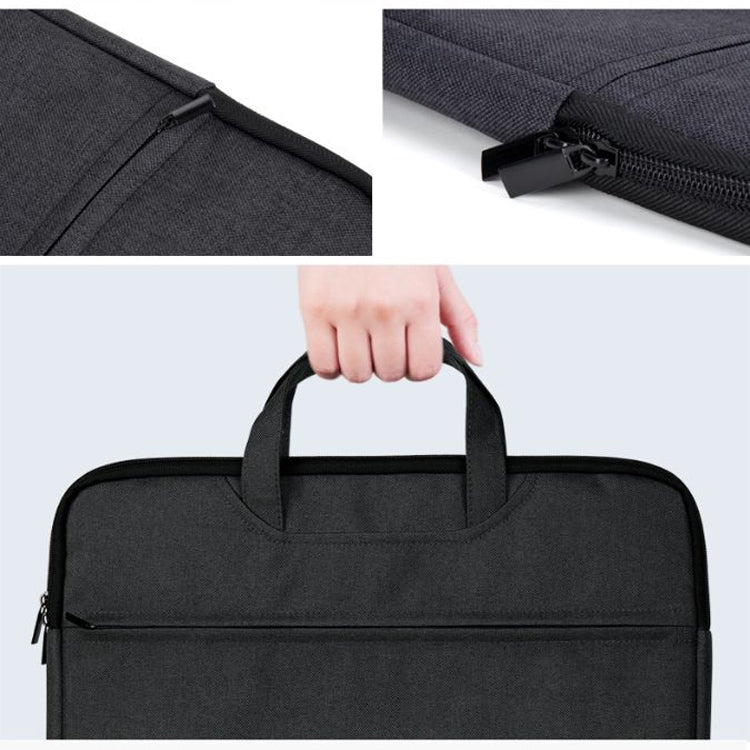 Deli 5590 Portable Briefcase Meeting Record Storage Bag Computer Bag(Black) - British D'sire