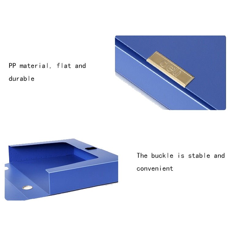 Deli 5683 File Box A4 Plastic File Box 55mm Office Storage Box Information Box - British D'sire