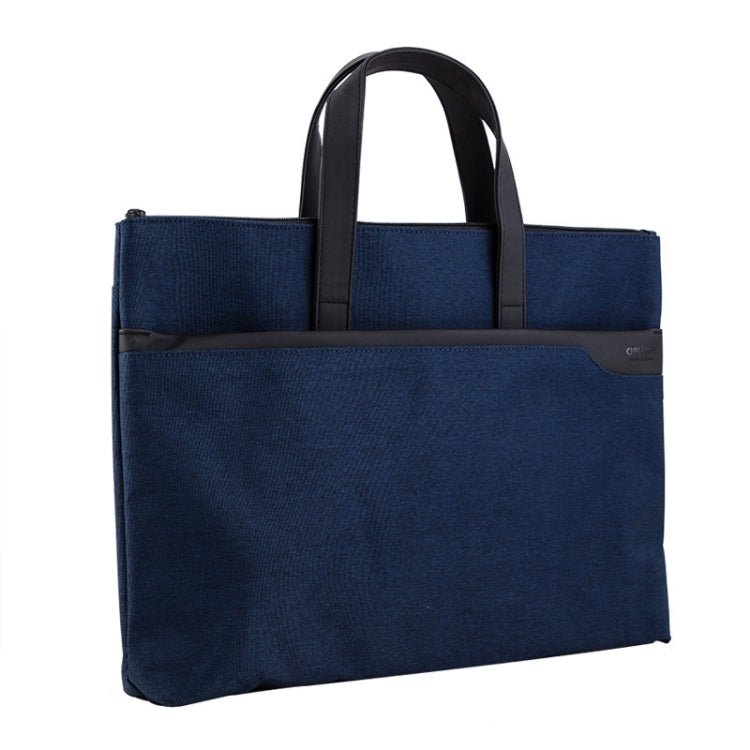 Deli 63750 Office Portable Zipper Document Bag Double - Layer Conference Information Bag(Blue) - British D'sire Main image