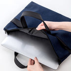 Deli 63750 Office Portable Zipper Document Bag Double - Layer Conference Information Bag(Gray) - British D'sire