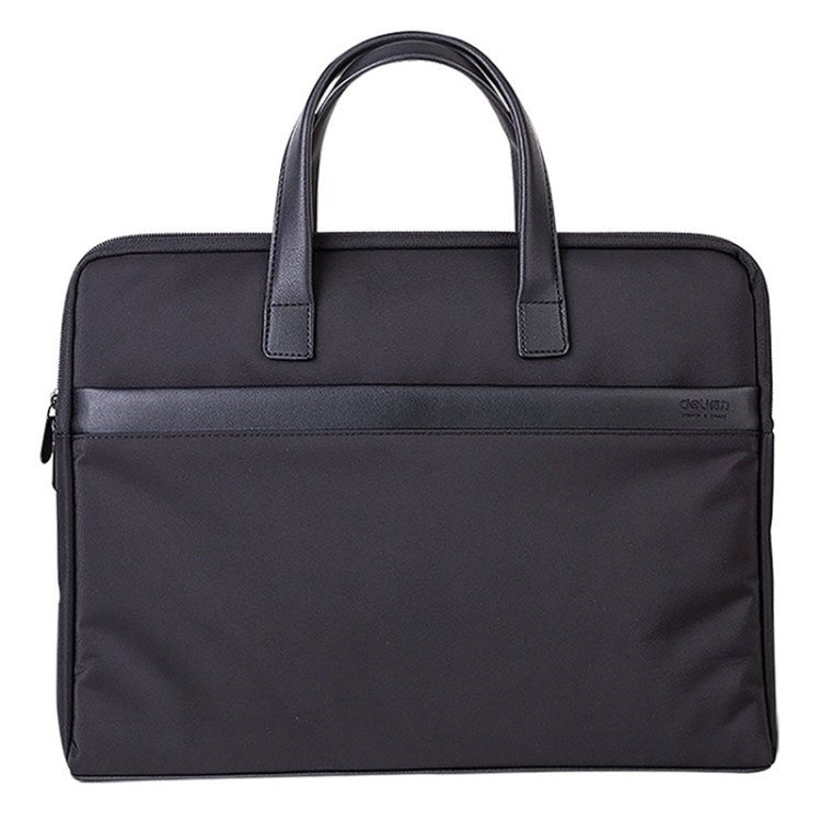 Deli 63751 Front And Rear Double Pockets Multi - Layer Briefcases Handheld Meeting Bag(Black) - British D'sire Main image