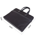 Deli 63751 Front And Rear Double Pockets Multi - Layer Briefcases Handheld Meeting Bag(Dark Gray) - British D'sire
