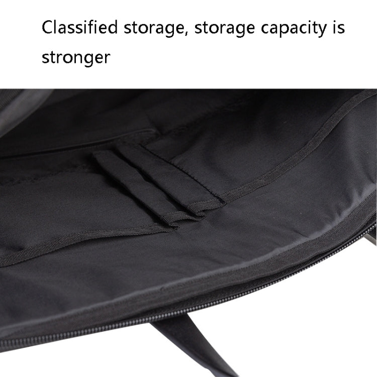 Deli 63751 Front And Rear Double Pockets Multi-Layer Briefcases Handheld Meeting Bag(Dark Gray) Secondary image