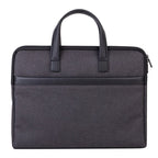 Deli 63751 Front And Rear Double Pockets Multi - Layer Briefcases Handheld Meeting Bag(Dark Gray) - British D'sire