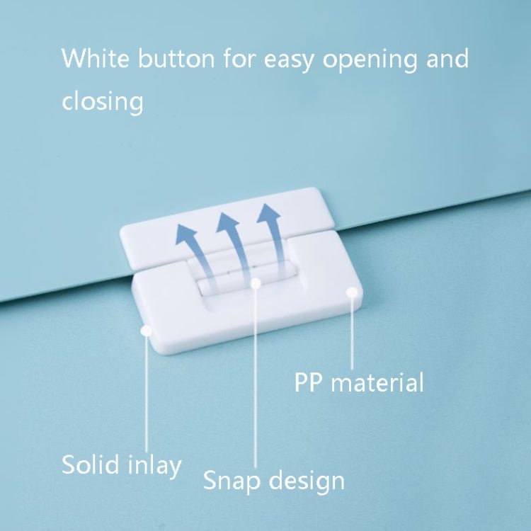 Deli 72410 A4 Layered File Information Bag Office Student File Storage Bag(Light Gray) - British D'sire