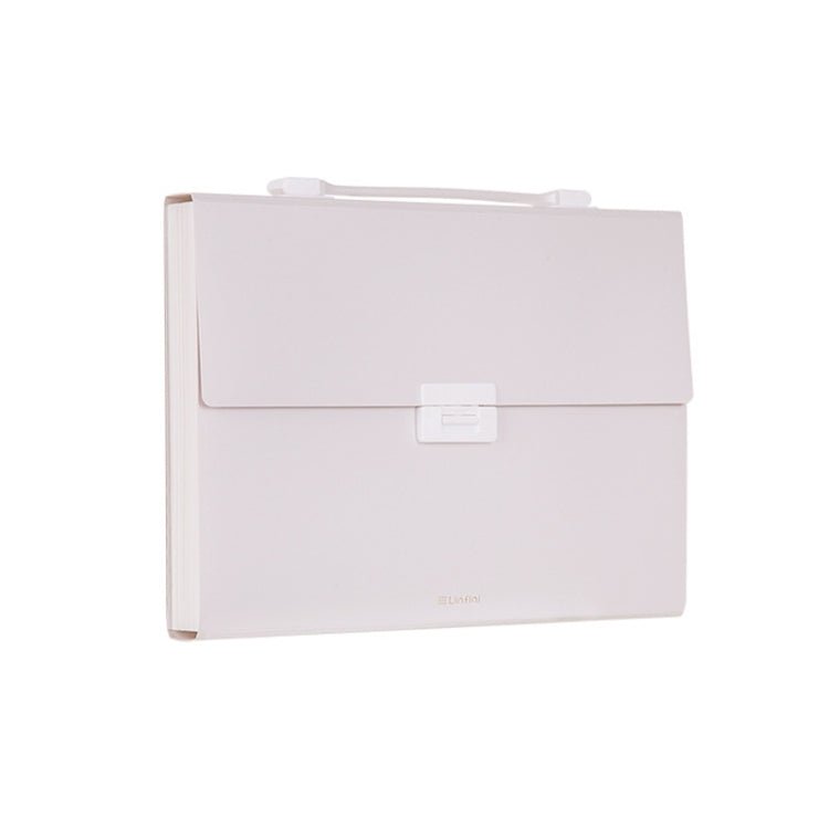 Deli 72410 A4 Layered File Information Bag Office Student File Storage Bag(Light Gray) - British D'sire Main image