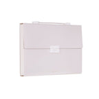 Deli 72410 A4 Layered File Information Bag Office Student File Storage Bag(Light Gray) - British D'sire