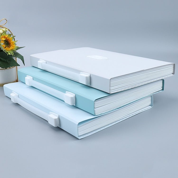 Deli 72410 A4 Layered File Information Bag Office Student File Storage Bag(Light Gray) - British D'sire