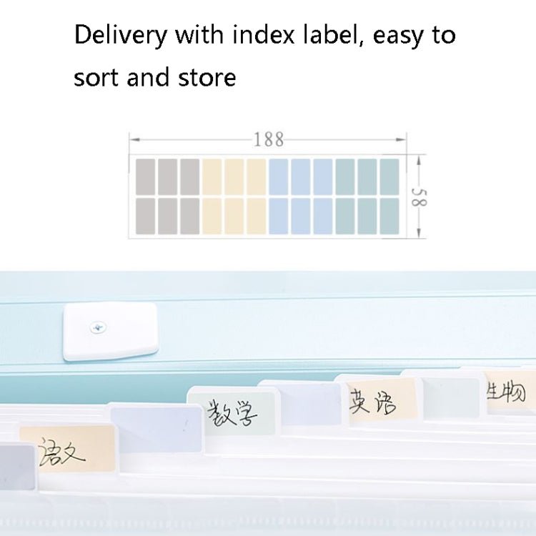 Deli 72410 A4 Layered File Information Bag Office Student File Storage Bag(Light Gray) - British D'sire