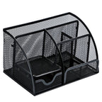 Deli 9200 Full Metal Hollow Pen Holder Office Supplies Storage Box(Black) - British D'sire