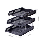 Deli 9209 Office Storage Supplies Three - Tier File Box(Blue) - British D'sire