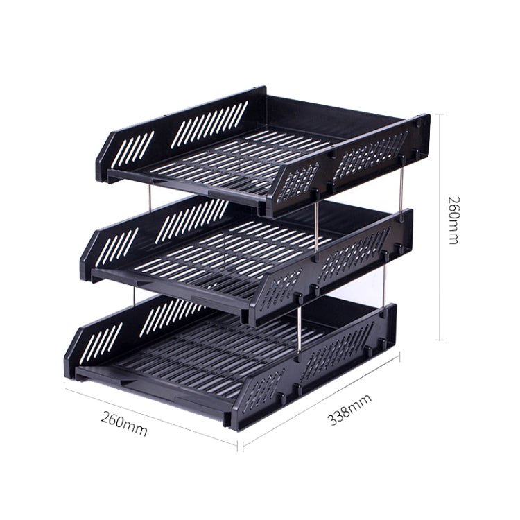 Deli 9209 Office Storage Supplies Three - Tier File Box(Blue) - British D'sire