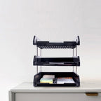 Deli 9209 Office Storage Supplies Three - Tier File Box(Blue) - British D'sire