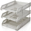 Deli 9209 Office Storage Supplies Three - Tier File Box(Gray) - British D'sire