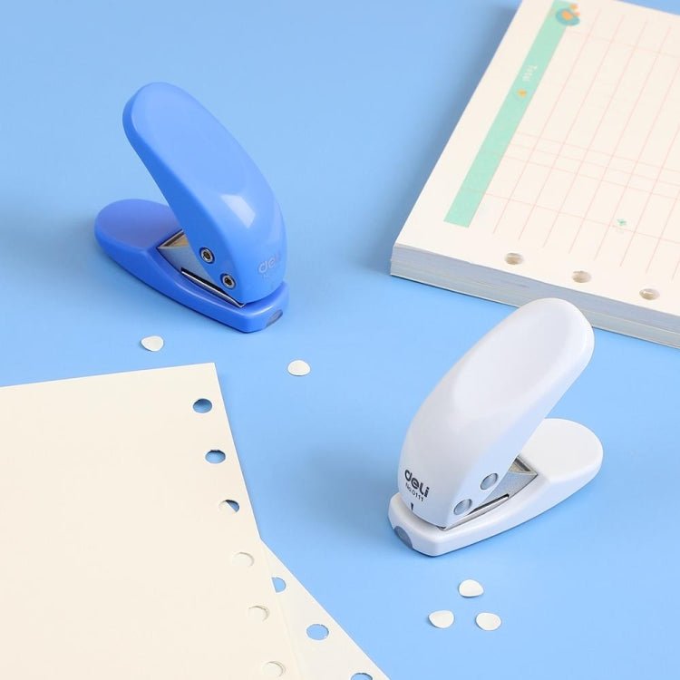 Deli Mini Small Hole Punch Single Circular Hole Punch Machine Manual Hole Punch, Size: 6x5.5cm, Random Color Delivery - British D'sire