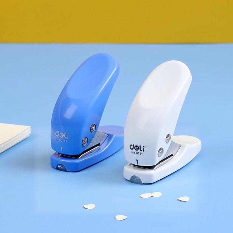 Deli Mini Small Hole Punch Single Circular Hole Punch Machine Manual Hole Punch, Size: 6x5.5cm, Random Color Delivery - British D'sire