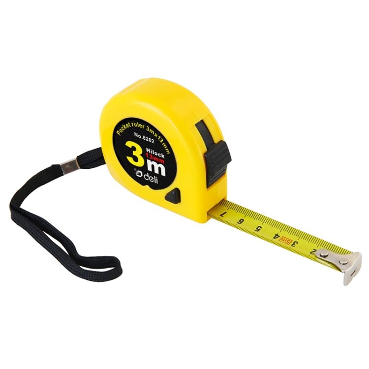 deli Retractable Ruler Measuring Tape Portable Pull Ruler Mini Tape Measure, Length: 3m - British D'sire Main image