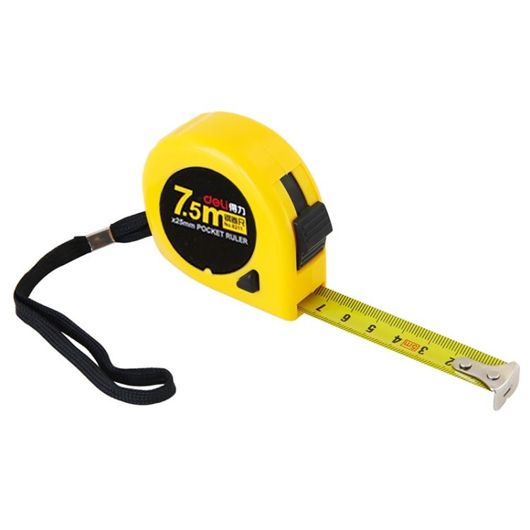 deli Retractable Ruler Measuring Tape Portable Pull Ruler Mini Tape Measure, Length: 7.5m - British D'sire Main image