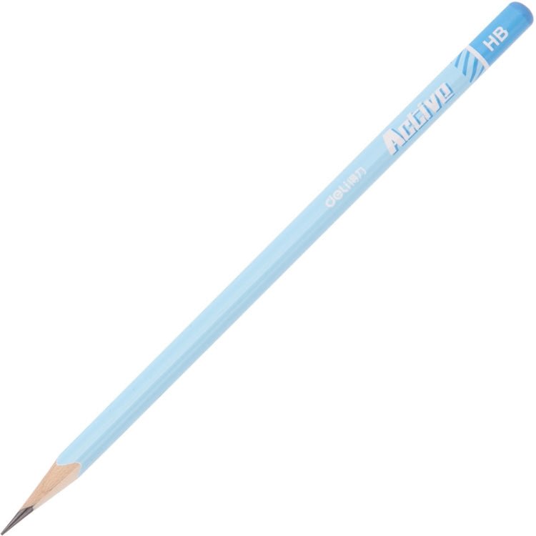 Deli S928 50 PCS/Barrel HB Pencil Students Round Writing Pencil(Blue) - British D'sire