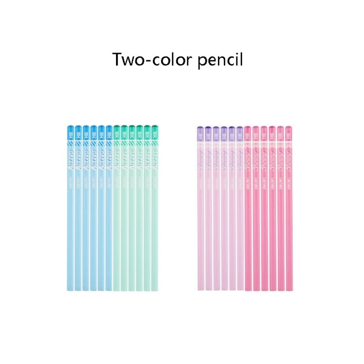 Deli S928 50 PCS/Barrel HB Pencil Students Round Writing Pencil(Blue) - British D'sire